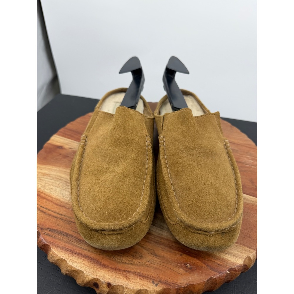 UGG Alamar mules Slippers Mens 10 Chestnut Suede Sheepskin Lining - Picture 4 of 7